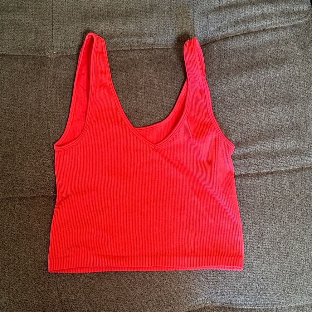 Vibrant hot Pink Ribbed Tank Top